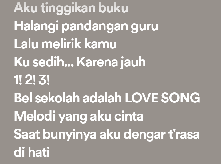 Jusun onetweet au 🦝

– Bel sekolah adalah love song
