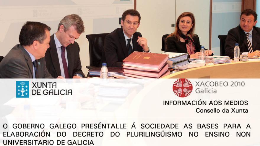 myanllo's tweet photo. 10 anos despois do “decreto do plurilingüismo” que lle quitaba espazo nas aulas ao galego para darllo ao inglés, a rapazada sabe menos galego e ainda menos inglés. 

Parabéns, Feijóo e Rueda. Congratulations. Cracks. https://t.co/lGcPLv9XLI