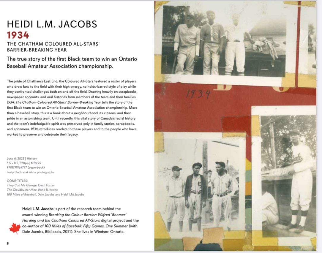 The 1934 Chatham Coloured All-Stars Project (@boomerharding) on Twitter photo Coming June, 2023 from <a href="/Biblioasis/">Biblioasis</a> 1934: The Chatham Coloured All-Stars Barrier-Breaking Year by <a href="/LitAtLeddy/">Heidi LM Jacobs</a> Coming June, 2023 from <a href="/Biblioasis/">Biblioasis</a> 1934: The Chatham Coloured All-Stars Barrier-Breaking Year by <a href="/LitAtLeddy/">Heidi LM Jacobs</a>