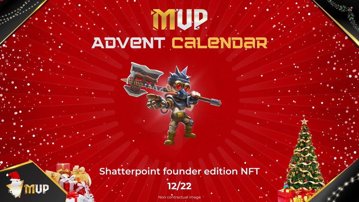 MVP_Guild's tweet photo. 🎄 MVP Advent Calendar #22 🎄

🎁 Today we are giving away one @Shatterpointgg founder edition #NFT !

📋 To enter, simply follow @MVP_Guild, and RT this tweet 

🍀 Good luck everyone https://t.co/hRH12iC8An