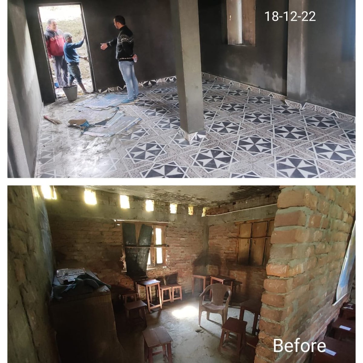 चौखम्बा जूनियर हाईस्कूल मनसूना(रुद्रप्रयाग) में विद्यालय का नवीनीकरण चल रहा है। एक कमरा बनकर बिल्कुल तैयार है। 5 कमरे अभी भी मुरम्मत होने बाकी है

<a href="/prakashbahuguna/">🇮🇳 प्रकाश बहुगुणा</a> <a href="/ramesh_sbisht/">Ramesh Bisht</a> <a href="/pahadinaari/">पहाड़ी दीदी (रेखा देवशाली)</a> <a href="/MinakshiKandwal/">Meenakshi Kandwal मीनाक्षी कंडवाल</a>