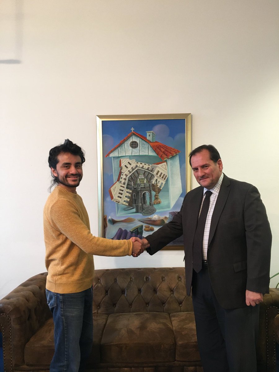 Agradable encuentro con Byron Carrasco, compatriota con importantes iniciativas en materia cultural que van a involucrar a la comunidad ecuatoriana en Alemania.