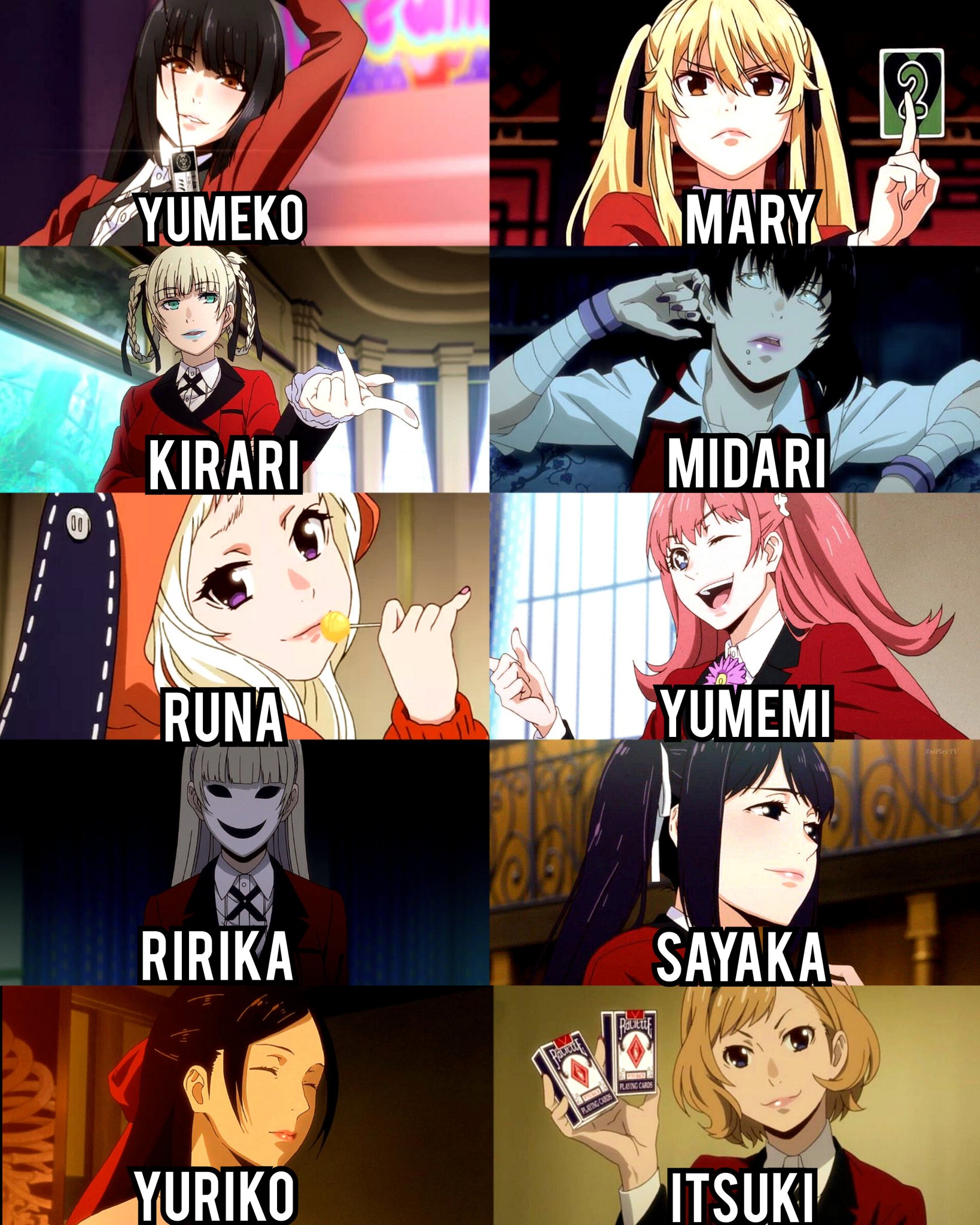 Choose your waifu to serve you, itadakimasu. : r/Kakegurui