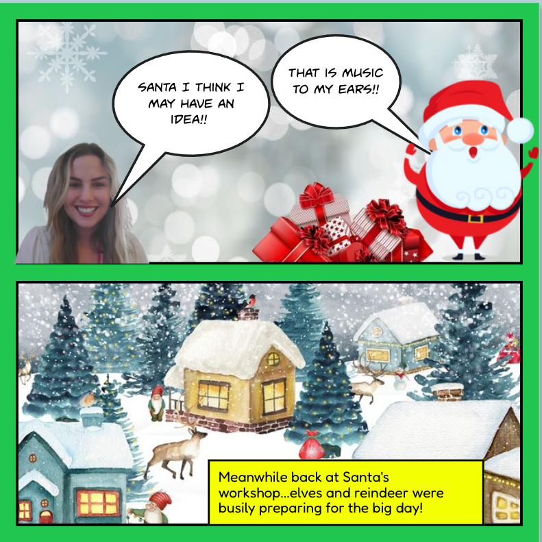 Talk about a fun #AppSmash today with @MzMousseau class! We used the background eraser in @canva to add little images of ourselves into our @BookCreatorApp Christmas narratives! 🎄🎅🎁 - super easy and fun to try! 

#ocsbATM @StStephenOCSB