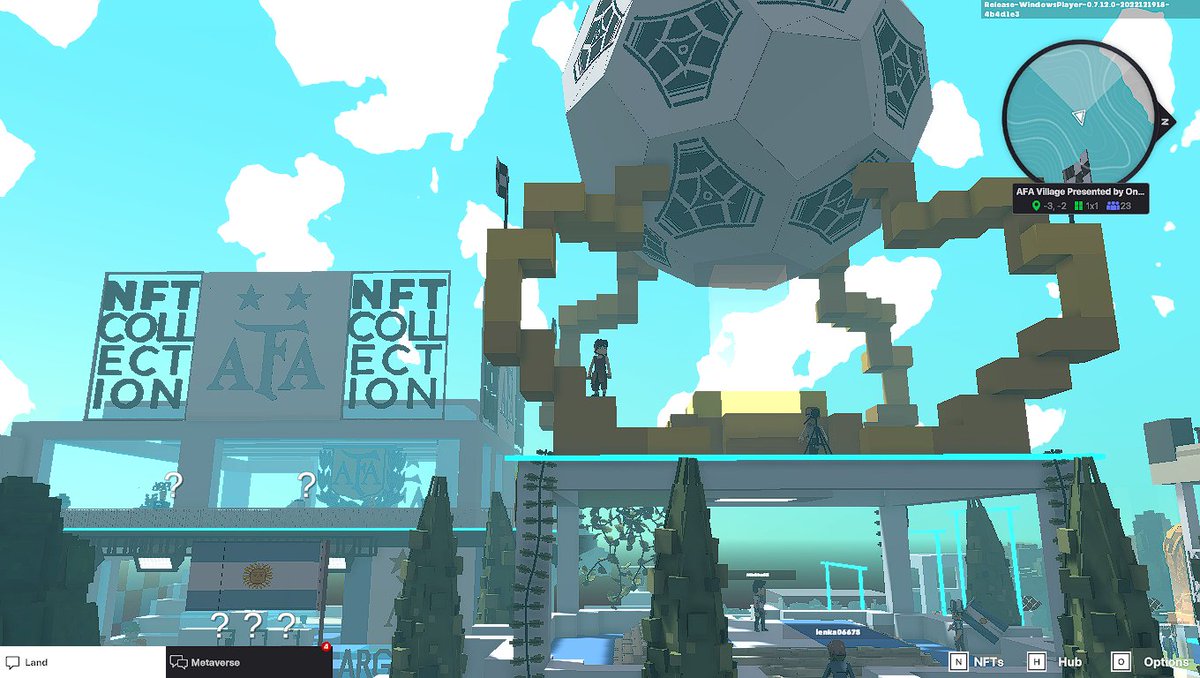 logNFTs's tweet photo. @TheSandboxGame @aera_football @Argentina I dived in the AFA Village presented by OneFootball, check out my screenshot 👇⚽ https://t.co/dxnLR1zEoY