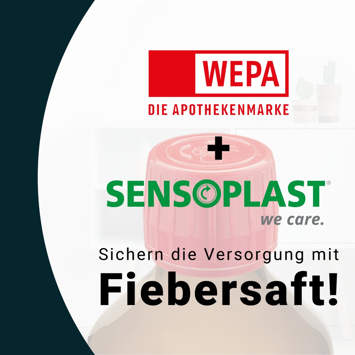 sensoplast's tweet photo. WEPA und SENSOPLAST sichern die Versorgung mit Fiebersaft!
 
Die aktuelle Knappheit an Kinder- Fiebersaft bringt gerade jetzt große Probleme mit sich. Dem haben die WEPA Apothekenbedarf GmbH und die SENSOPLAST Packmitteltechnik GmbH den Kampf angesagt!

https://t.co/UioaJDGpcj https://t.co/FIotFH6hb2