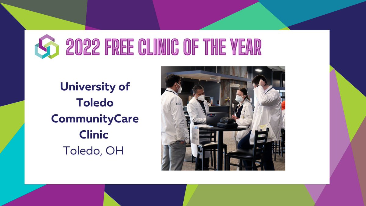 Our final award winner in the 2022 Free Clinic Awards is the  CommunityCare Clinic as the 2022 Free Clinic of the Year! "CCC has worked tirelessly to meet Toledo’s most vulnerable right where they are...." Read more: bit.ly/3GchB2W