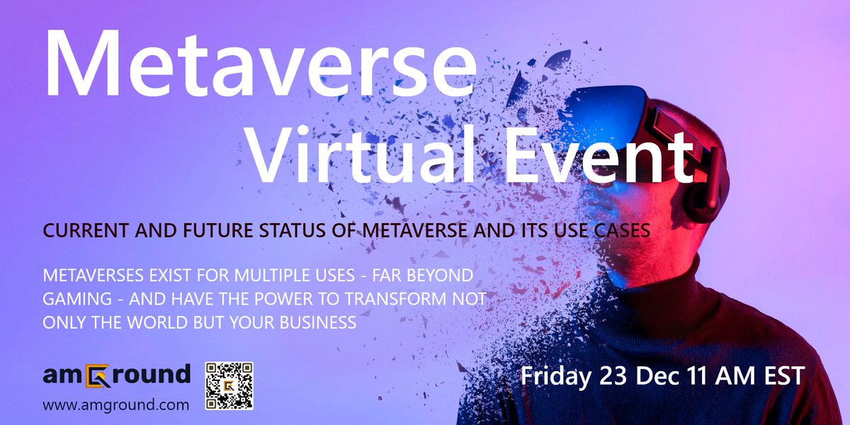 Interesting Meetup on the Metaverse 🤩

We are pleased to invite you to attend the first Metaverse Virtual Meetup which will be held on December 23rd, Friday at 11:00 AM-1:00 PM. 
🔸️🔸️🔸️🔸️
Event ticket link: 

eventbrite.com/e/current-and-…

Event Link: 
amground.com/g/tech_ground