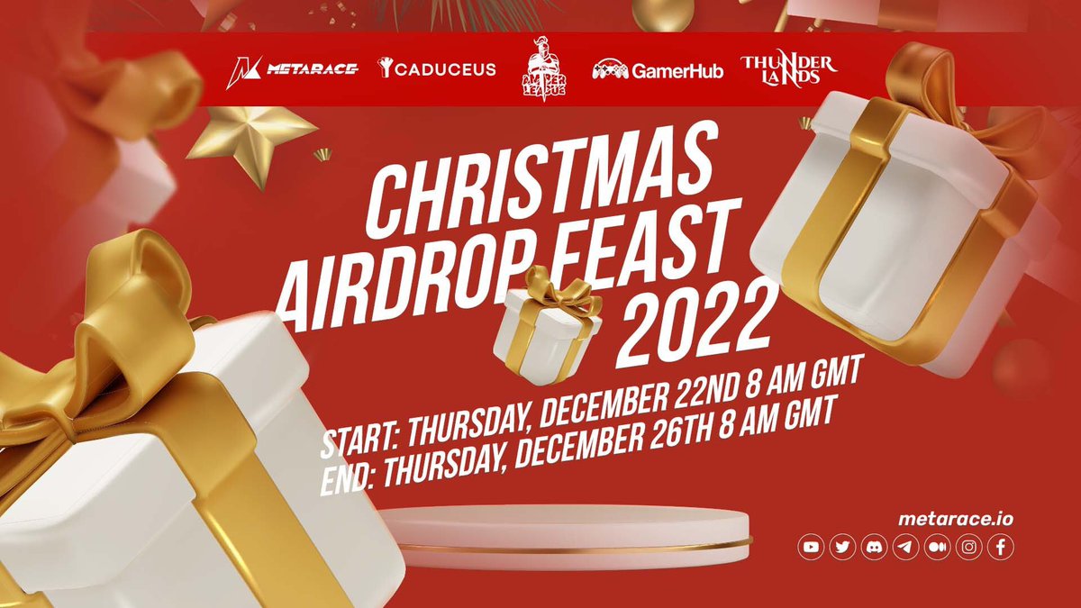 Thunder_Lands_'s tweet photo. 🎅 Santa Claus is on the way!
🎄 All you want for #Christmas is here！

Thunder Lands is happy to co-host the Christmas Feast with our partners @Caduceus_CMP @Gamer_hub_io &amp; @metarace_io

🎅 Like &amp; Retweet
👉Finish Task on @Quest3_xyz: https://t.co/9Gf0McJhMe https://t.co/C9PRKkzi3J