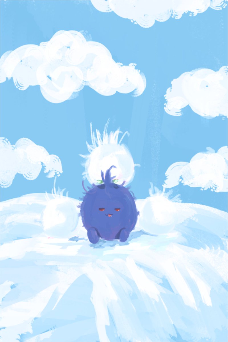 「寝ぐせがすごいワタッコ 」|生きムチャのイラスト