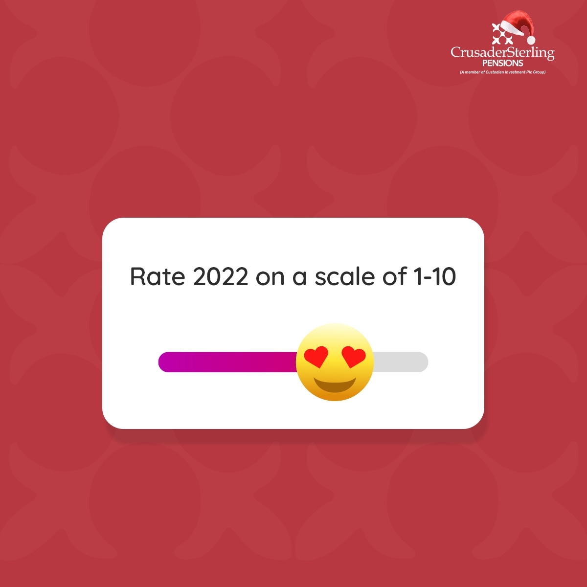 CSPensions's tweet photo. Every year comes with its challenges, lessons, good tidings, and memories and 2022 was not short of any.
With your experiences in mind, how has 2022 been to you? Letβs see your ratings in the comments. ππΎ
#CrusaderSterlingPensions #SwitchUpToValue #BeTheRealMVP #Rate2022 https://t.co/iDxC8zpkdT