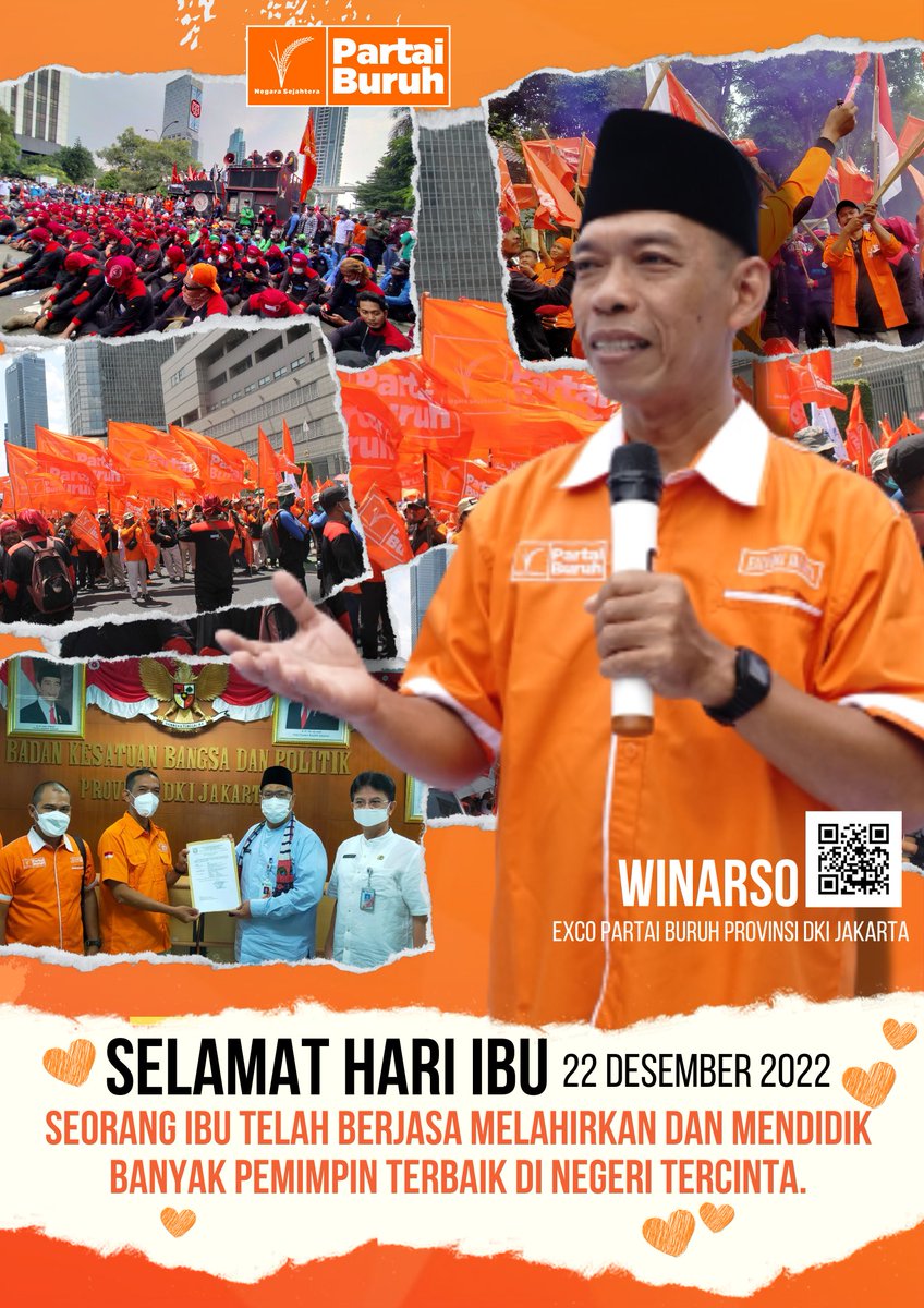 WinarsoDKI's tweet photo. Selamat Hari Ibu @FSPMI_KSPI @KspiCitu @EXCOPARTAIBURUH

#HariIbu 
#PartaiBuruh #KelasPekerja #BuruhBersatu
#PartaiBuruhMenang #NegaraSejahtera https://t.co/2SC9y5Gdd4