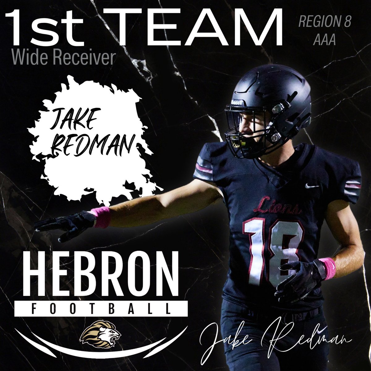 HebronLionsFB's tweet photo. Congrats to our Hebron Boys who made 1st Team Region 8-AAA!!! https://t.co/4bMuDQBBsm