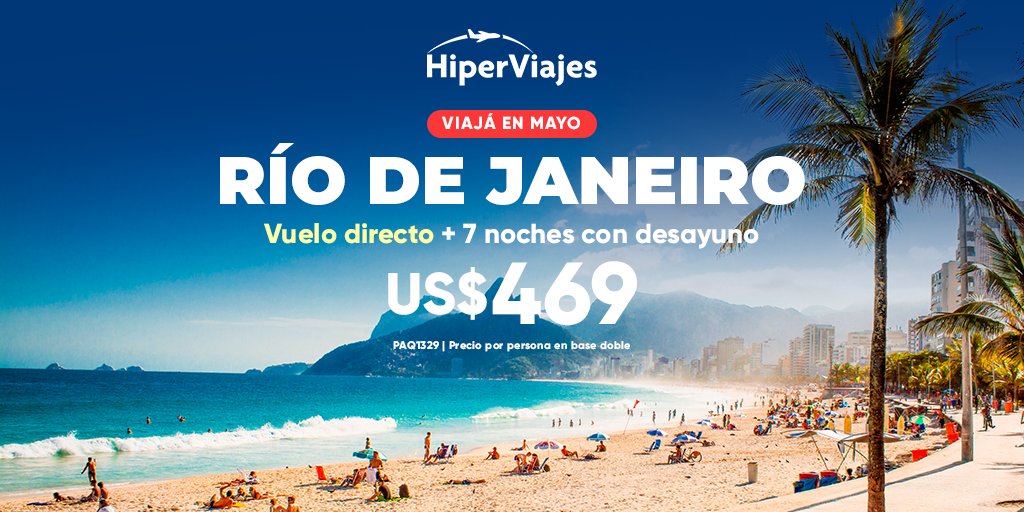 ¡Decile 👋🏼 a la Cidade Maravilhosa! Viajá a una las ciudades más fascinantes de Brasil y del mundo 🤩

📩Más info: tinyurl.com/46acj4rj