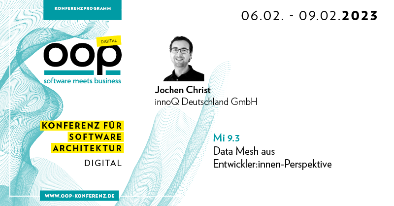 oop_conference's tweet photo. In diesem Talk beschreibt @jochen_christ von INNOQ, wie eine Data Mesh-Architektur in der Praxis umgesetzt werden kann, welche organisatorischen Transformationen notwendig werden und welche Technologien sich dabei eignen 😊💡
#oopkonferenz #datamesh #INNOQ