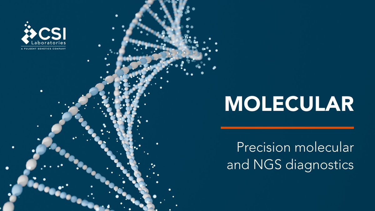 FulgentOncology's tweet image. CSI Laboratories offers a comprehensive menu of both hematopoietic and solid tumor molecular assays for qualitative and quantitative analysis. Learn more about our molecular testing: bit.ly/3BGMXdY

#CSILaboratories