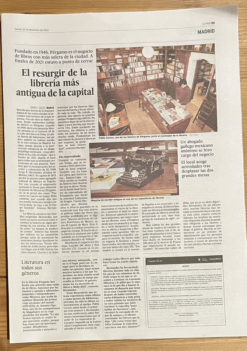 Plana de El País para Pérgamo…