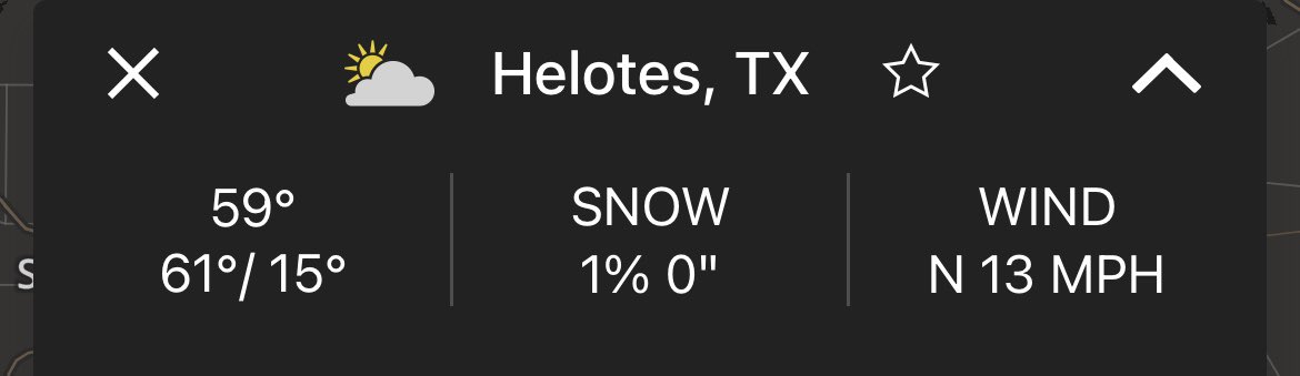 jgillm's tweet photo. @Denise4SanAnto I just found out there is also a 1% chance of snow. It will be a madhouse. https://t.co/QrmjuRk6qb