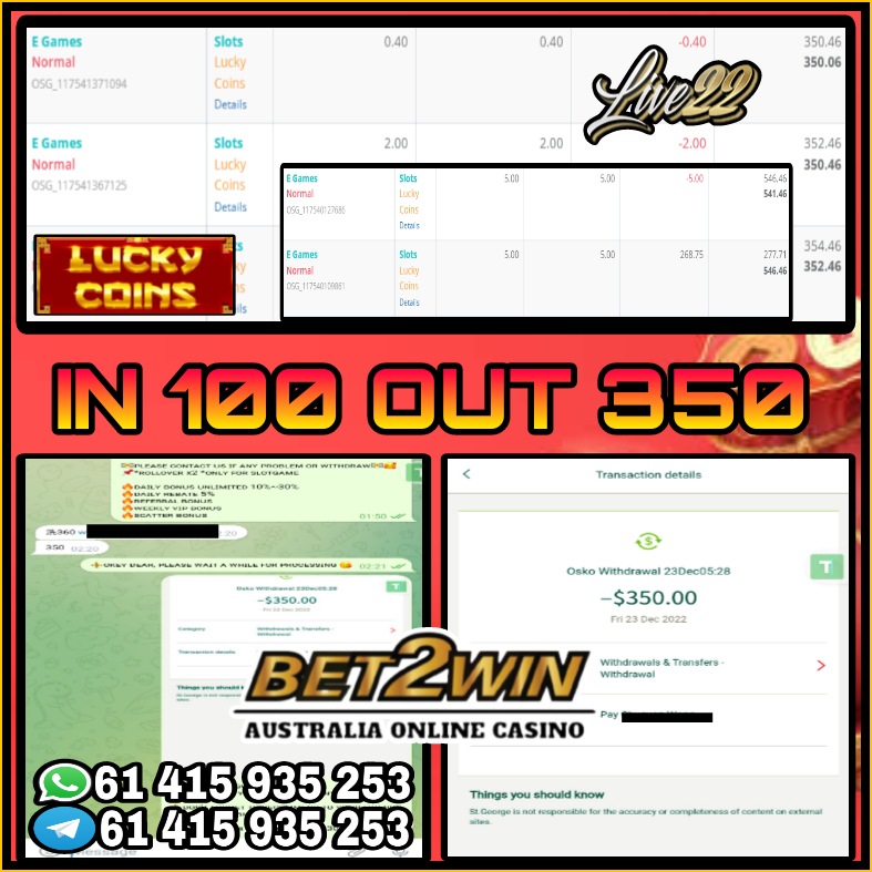 2win_bet's tweet photo. ⚜️Bet2Win Aus Online Casino⚜️

🔮Game Menu
:LIVE22~ LUCKY COINS
 IN
:$100
Withdraw
:$350

Welcome Bonus 100%
Daily Bonus Unlimited 10%~30%

Contact us
:https://t.co/TkZPYlGiAc

#Australia #Australian #GamblingTwitter #onlinecasino #onlinepoker https://t.co/YgbDd5CZUW