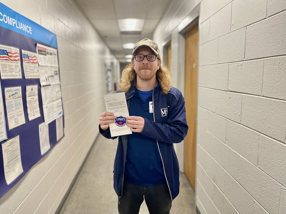 Huge Congrats to D899 MST of the week, Dylan! He did a stellar job leading a team setting appliance department merchandising standards in preparation for an all hands MSM meeting. He’s also a rockstar daily!  <a href="/BenitoKomadina/">Benito.Komadina@Lowes</a> <a href="/MYoungsonLowes/">Michael Youngson</a> <a href="/MST_899/">Shannon Cantrell</a> <a href="/steveyoung456/">Steve Young</a> <a href="/CrystalNeels/">crystal neels</a>