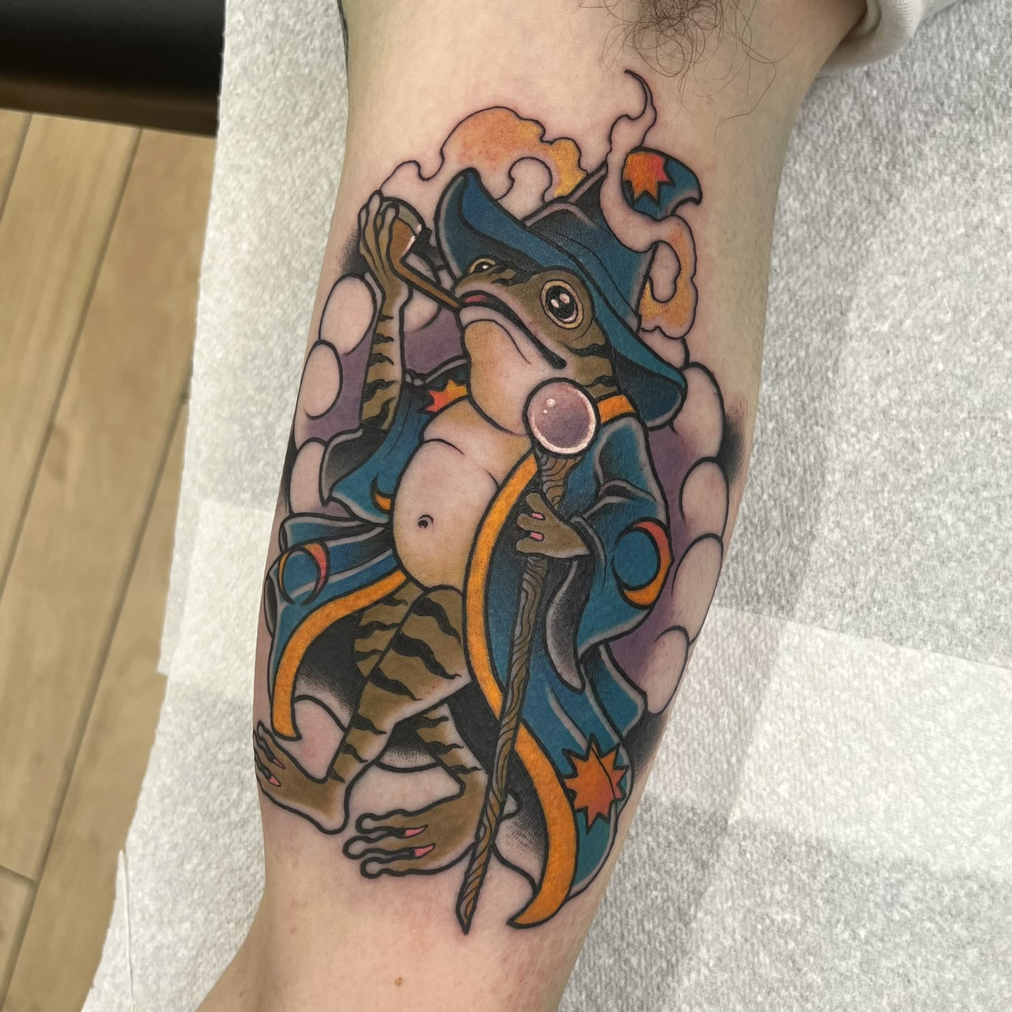 Eliza Johnson on Instagram I had so much fun with this frog wizard I  would love to do more mysticalfantasy tattoos  ElizaTattoosgmailcom   wizard frog