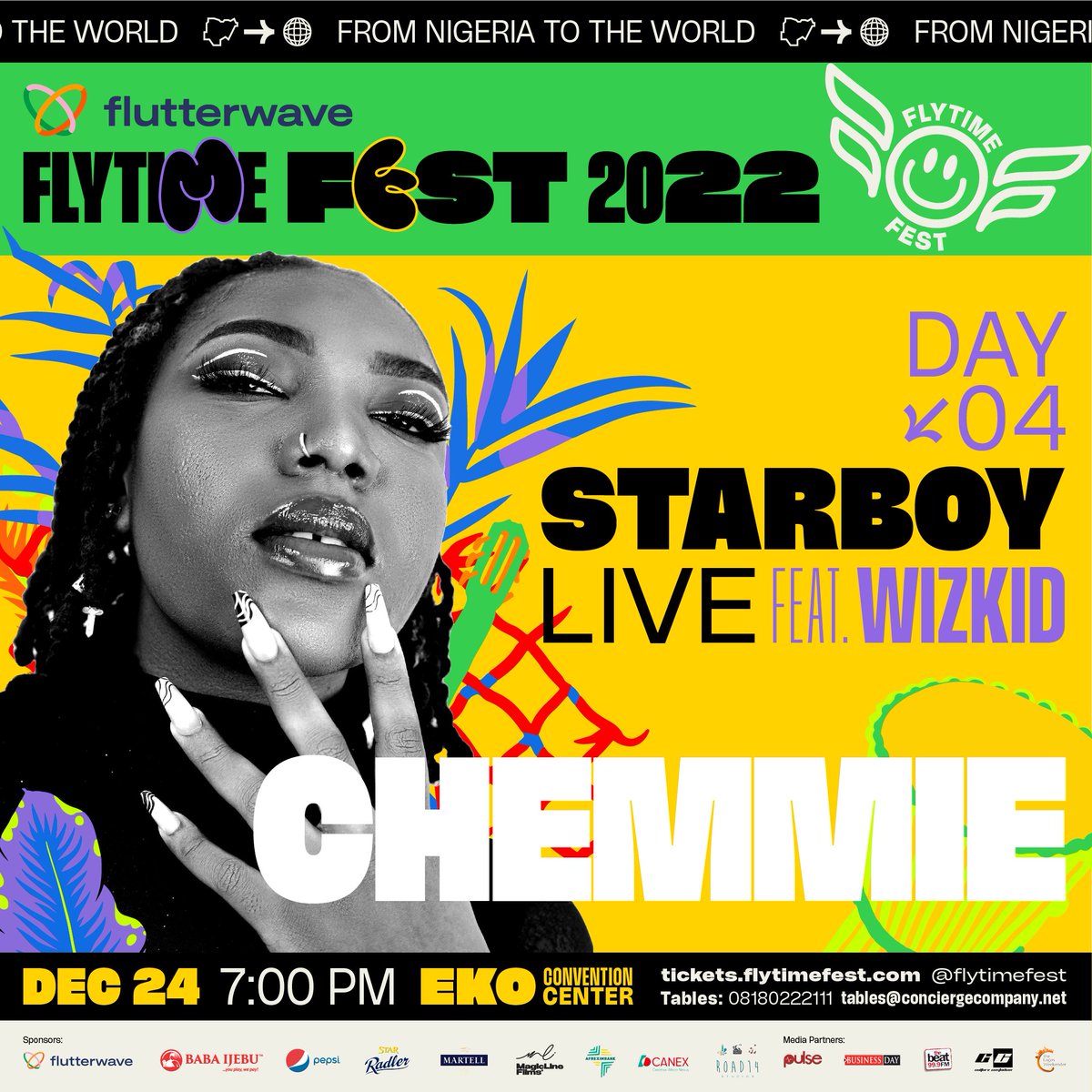 Chemmie_music's tweet photo. Outside this Saturday with @wizkidayo 
@flytimefest #FFF2022 #FlytimeFest
#streambaby https://t.co/8oX1gvMF9b