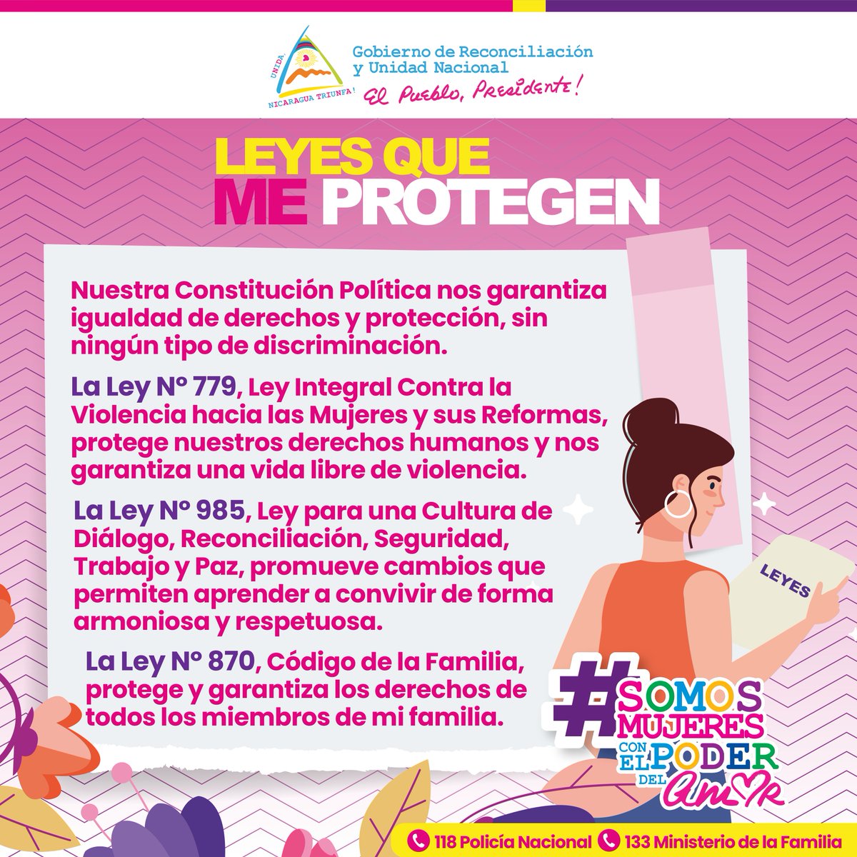 ¡Leyes que te protegen!

Cartilla “Mujer, Derechos, Leyes y Mecanismos de Denuncia para la Prevención del Femicidio”

➡️ Descargar aquí: bit.ly/3zLja4K