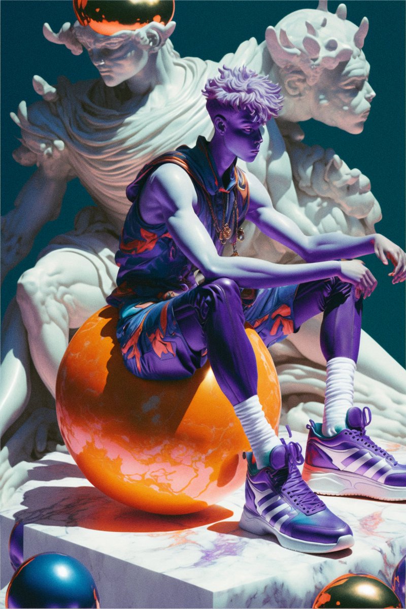 indiedo's tweet photo. @Str4ngeThing Fashion fusion,
past and future,
stylish illusion,
aesthetic excellence,
together they lend,
a look that transcends,
the best of both worlds,
in this trendy blend.
#Vaporwave
#Str4ngething #AiFashion https://t.co/LNpQFH9EEI