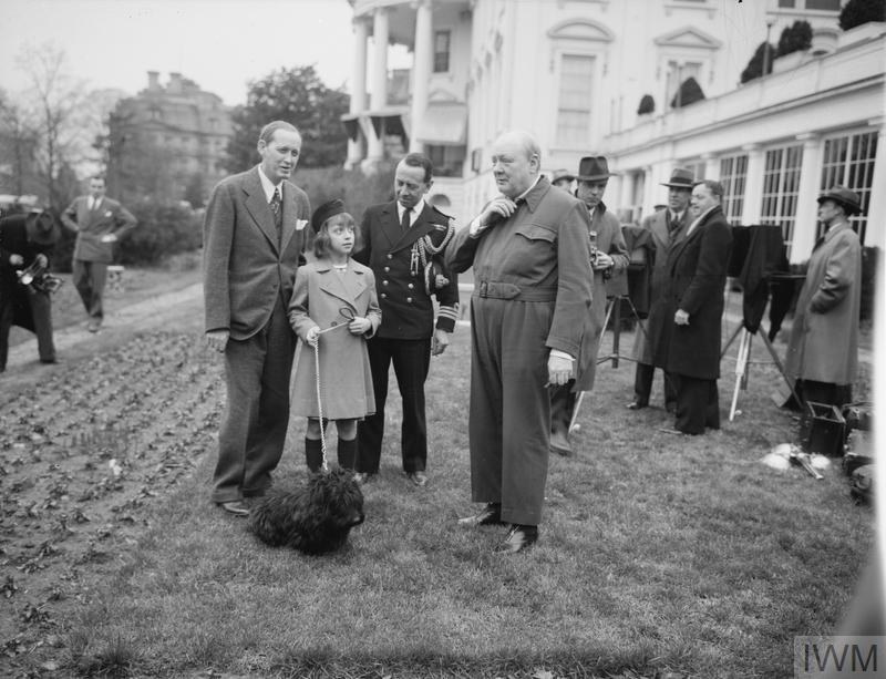 AlexShep98's tweet photo. @PaulWaddington3 @afneil He did, actually. Here is Churchill visiting FDR at the Whitehouse in his air raid siren suit, 1941. https://t.co/KdGSiycTBA