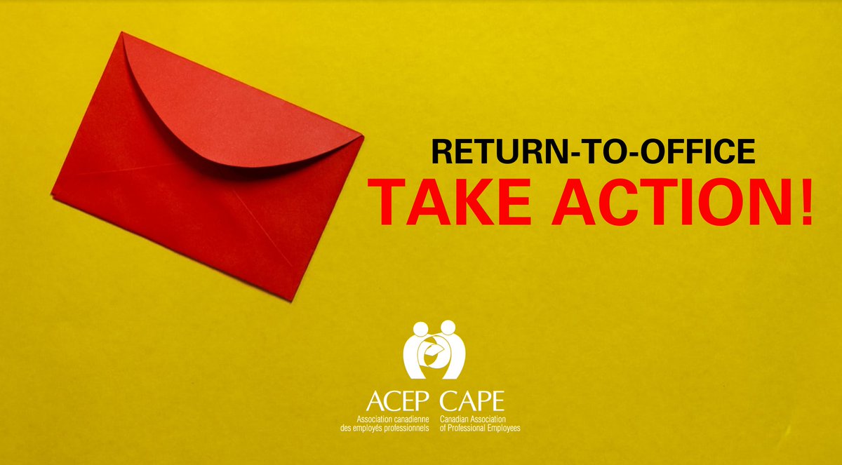 CAPE_ACEP's tweet image. Action you can take re: return-to-office directive: CAPE has put together this template letter you can use to send to your MP from your personal email address to express your concerns regarding the recent back-to-office mandate. acep-cape.ca/en/news/action… #CanLab