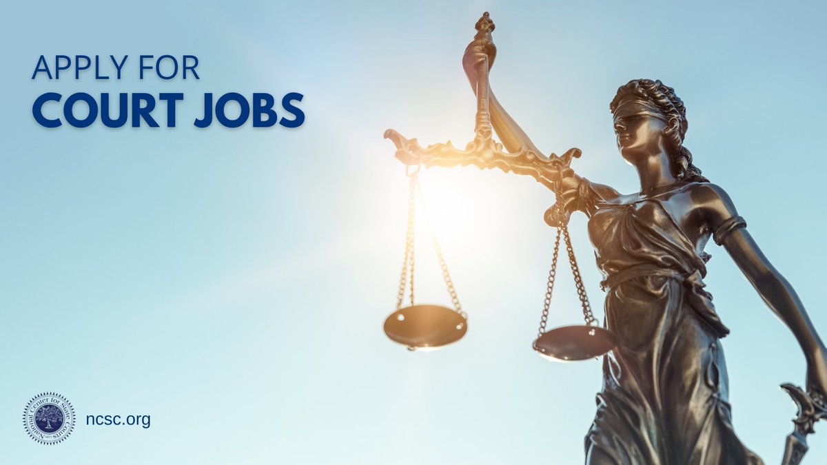 #Courts cannot ensure equal justice for all without people - people passionately working in the roles of judges, administrators, clerks, interpreters &amp; more. If you're looking for a rewarding career helping others, then you should apply for a court job. ncsc.org/courtjobs