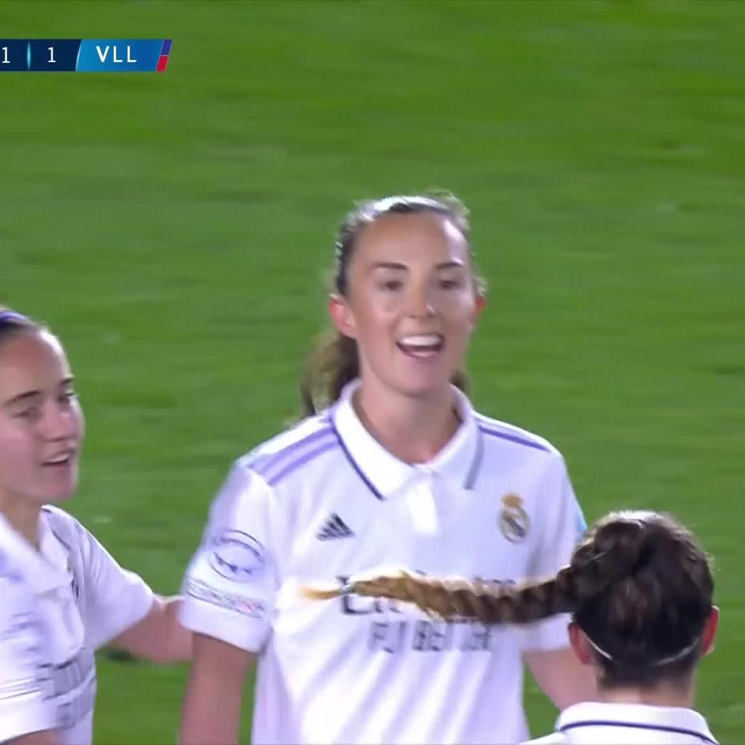 CAROLINE WEIR LEVELS IT FOR REAL MADRID 🔥

#UWCL LIVE NOW ⬇️
🇬🇧 🎙  
🇪🇸 🎙  
🇦🇱 🎙