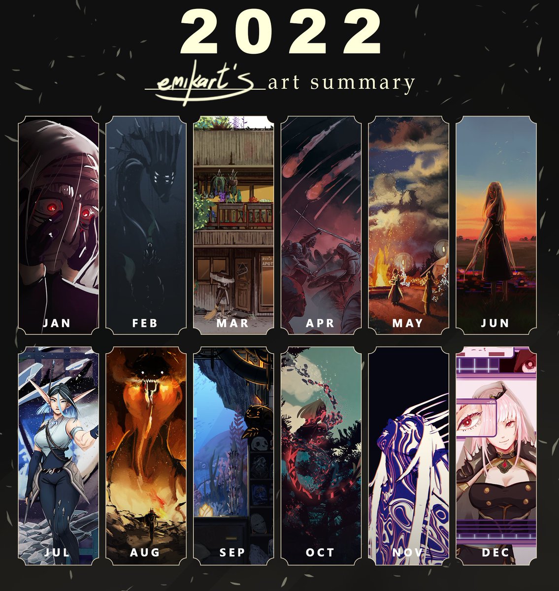 attelii_'s tweet photo. So here is my 2022 art summary!

I must say that this year was quite eventful when it came to art, from doing the backgrounds for the Kurbads book to just my everyday illustrations! Truly an eventful year for art and I look forward to what next year brings. https://t.co/JSrl0cM3Fb