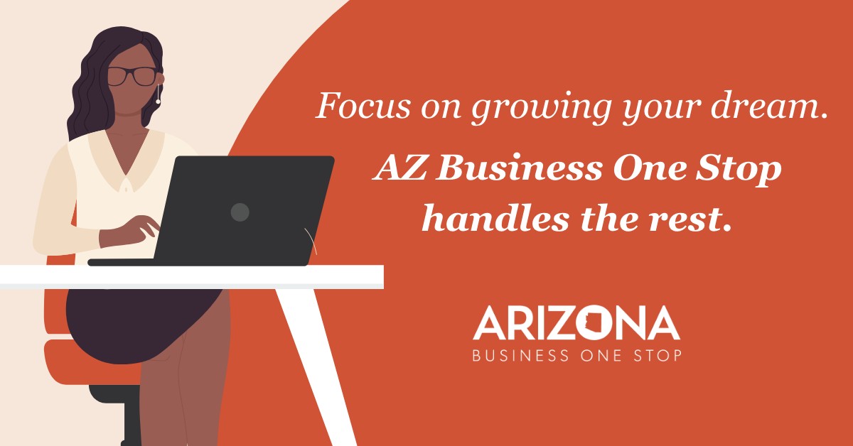 Are you interested in launching a small business in Arizona? The Arizona Business One-Stop provides an easy-to-use online portal that streamlines starting a business! Learn More➡️businessonestop.az.gov