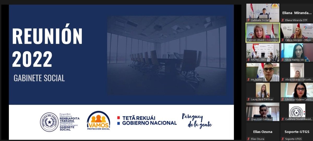 GabSocialPy's tweet photo. #ProtecciónSocial Carmen Ubaldi, Directora Ejecutiva del @GabSocialPy presentó avances del Sistema de Protección Social ¡Vamos! en reunión de autoridades. 

👉Igualmente, por decisión unánime, fue aprobada la Política Nacional de Cuidados presentada por el Ministerio de la Mujer https://t.co/a3fncdHQv9