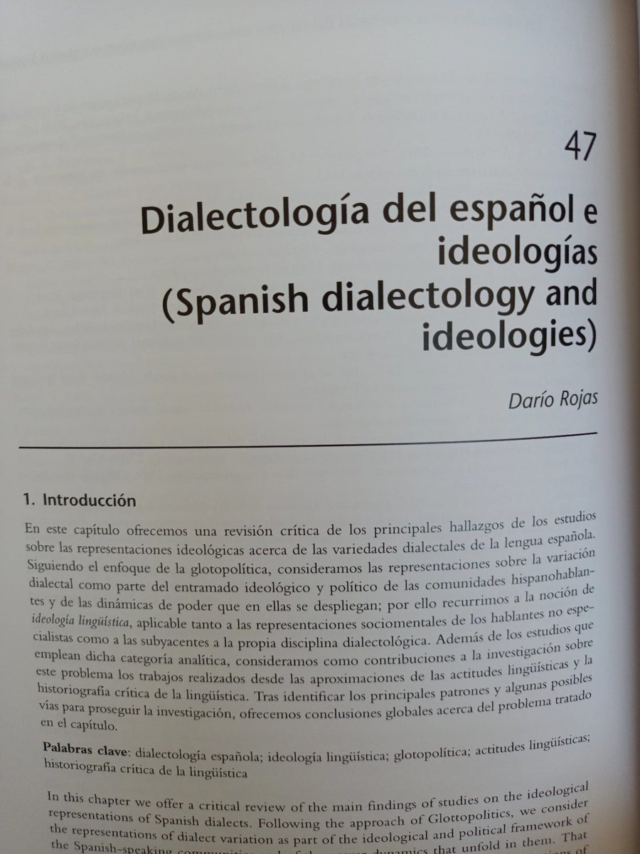 Acabo de recibir esta novedad editada por <a href="/FMORENOFDEZ/">Francisco Moreno-Fernández</a> y Rocío Caravedo. ¡Felicitaciones por el resultado! Contribuí con un capítulo acerca de las representaciones ideológicas sobre los dialectos de la lengua española <a href="/RoutledgeLing/">RoutledgeLinguistics</a>