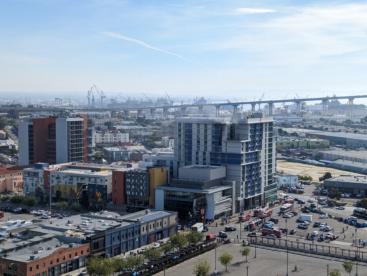 Fire in building in east village, San Diego. #SanDiego #eastvillage