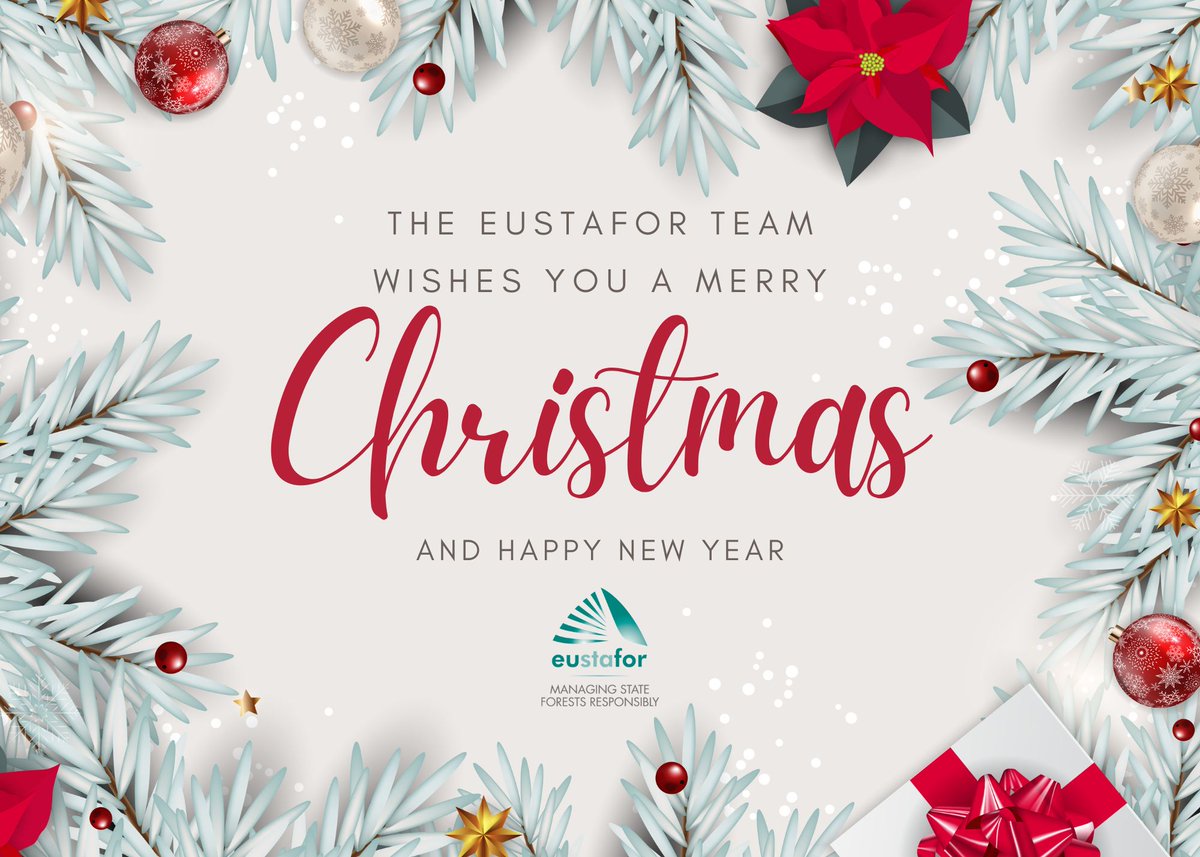 EUSTAFOR's tweet image. The EUSTAFOR Team wishes you all the best for the  Holiday Season and a very Happy New Year! 🎄🎅
Enjoy the beautiful #stateforests to start the year feeling refreshed! 🥳🎉