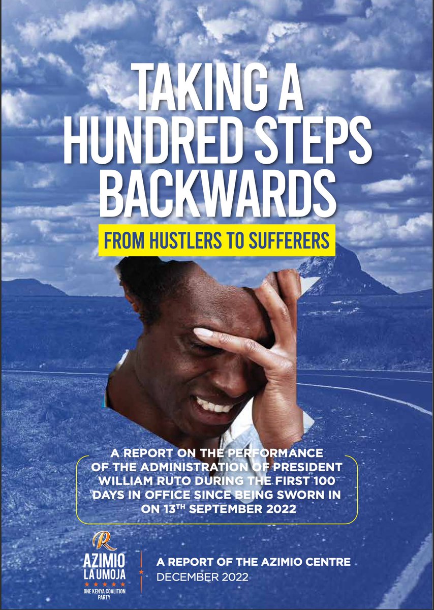 The first 100 days of the Kenya Kwanza regime have been marked by the pronouncements, actions, and policy failures that evidence a troubling trend line across the spectrum. 

Download our report titled: From hustlers to sufferers, from the following link. t.me/teamazimio
