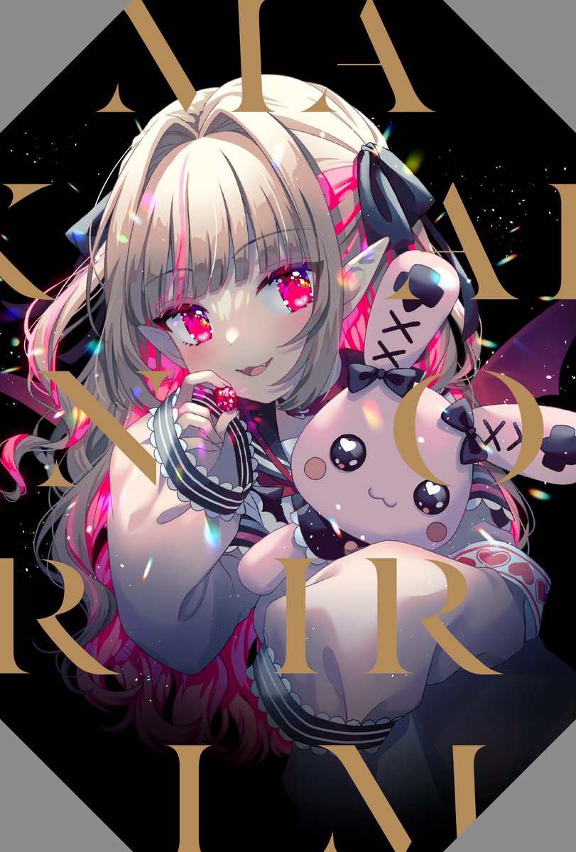 魔界ノりりむ 「一年前の絵頑張ってる 」|ひなののイラスト