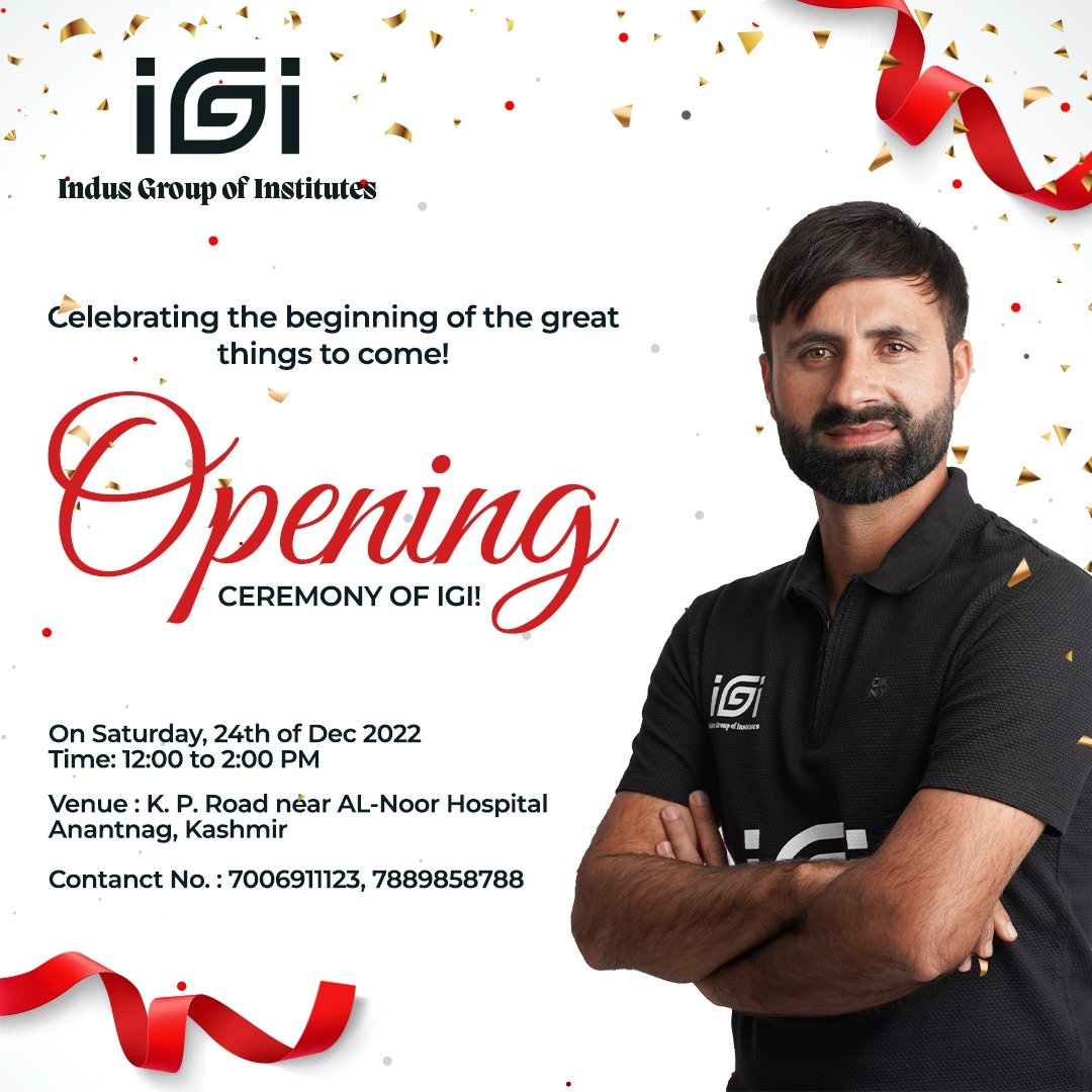 igianantnag's tweet photo. We are celebrating the humble beginnings and the great things to come for IGI and everyone associated with it! Save the date!
#Anantnag #IndusGroupOfInstitutes #KPRoad #Coaching #Science #Commerce #Arts #Tuitions #Excellence #Kashmir #Kashmir https://t.co/VsIKxJyaIO