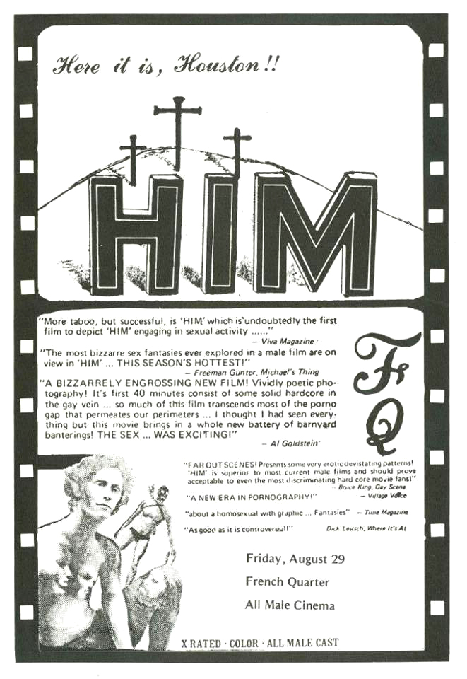 Vintage Gay on Twitter "Him, French Quarter Cinema, Houston, 1975."