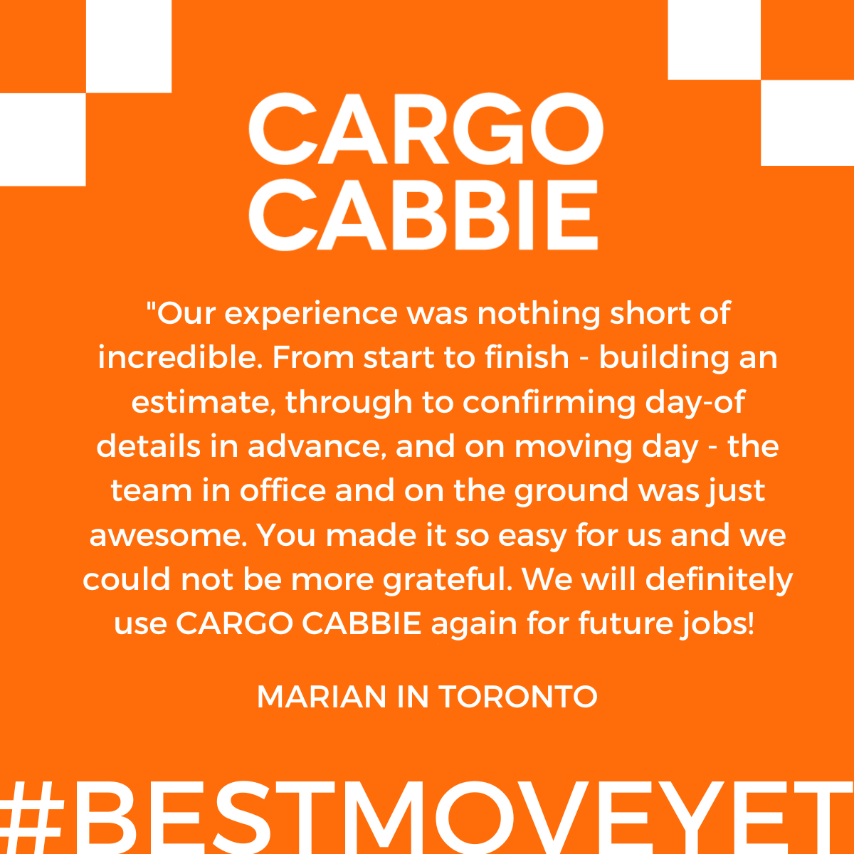 CARGOCABBIE's tweet photo. Another happy customer! Book your pack, move and store with us and get the full CARGO CABBIE experience.
#BestMoveYet #TeamCABBIE #Toronto #homestars #houzz #threebestrated #dailyhiveTO #blogto #torontolife #googlereviews #homestarreviews
https://t.co/6zOcwV3pVa https://t.co/jwMAy44Dv5