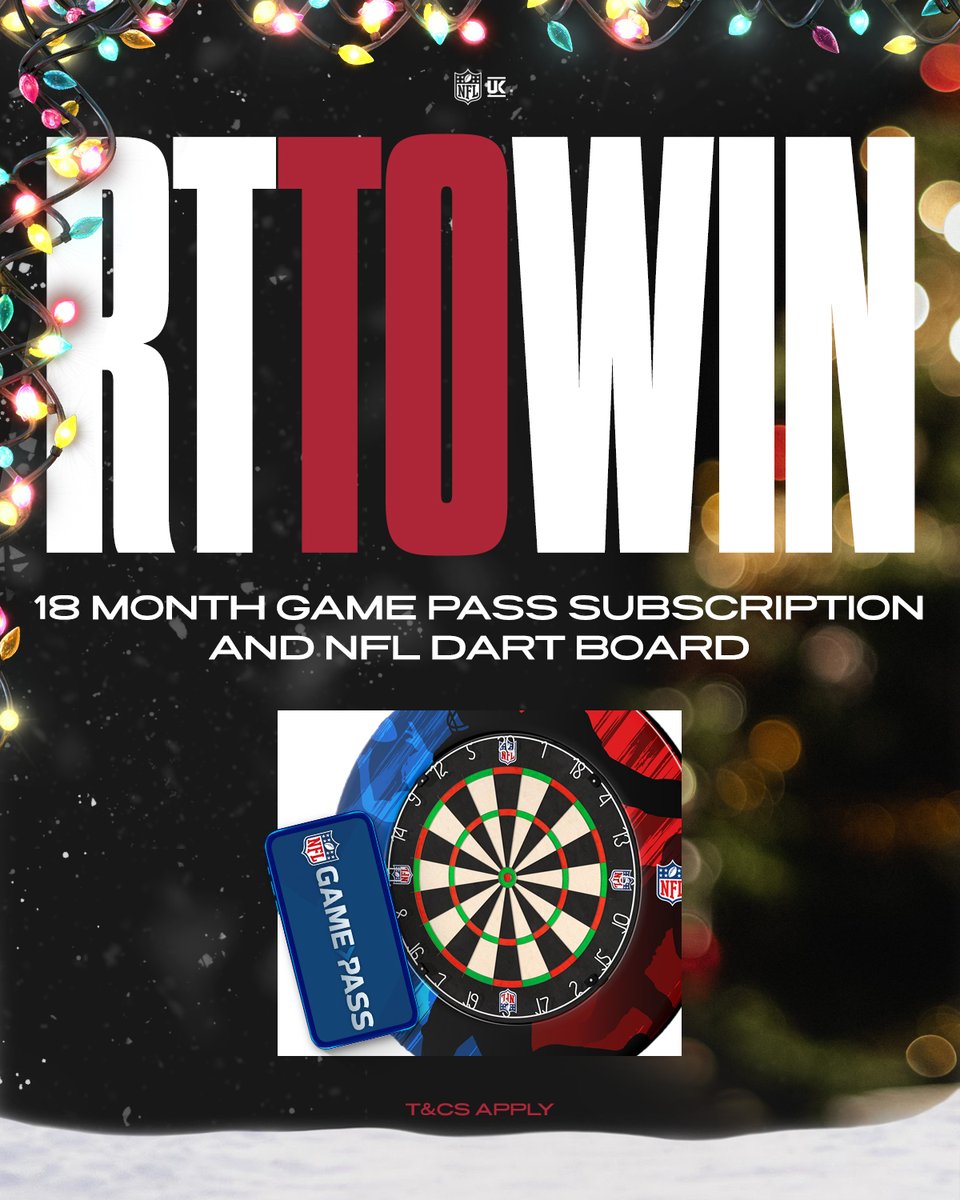NFLUKIRE's tweet photo. Hit that RT button!

Must be following for your chance to win.

NFL Game Pass subscription and a @DartsCorner dartboard are today's prizes. https://t.co/rl2uT2c0Rh