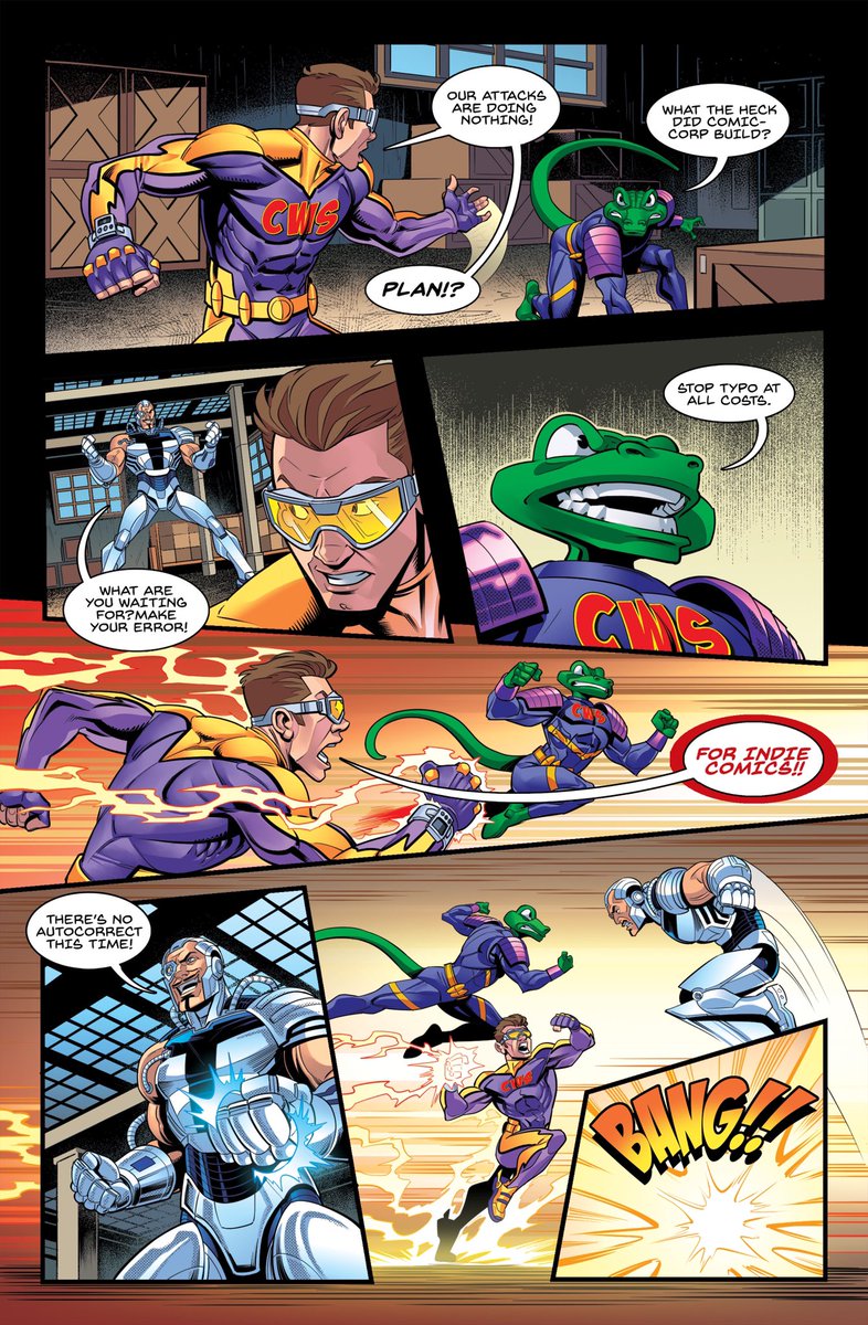 Pressinator's tweet photo. Colored this amazing short comic promo ad for @ComixWellSpring with art &amp; letters by @kyleP_Art. You totally rocked letters Kyle. Dialogue by Dan Hills.

Thanks for the commission, Dan.

#comixwellspring #indiecomics #comics #comicart #comicbookcolorist #makingcomics https://t.co/2SAC6QuhpY