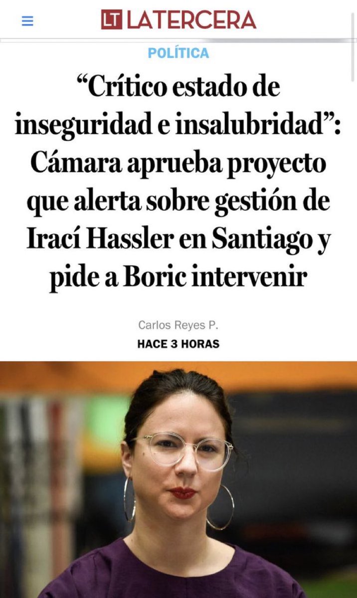 Polittis's tweet photo. @IraciHassler hará historia en #Chile y #Santiago por ser la alcaldesa más estupida y nefasta q ha estado en una comuna en una gestión municipal #SantiagoAgoniza https://t.co/D66gNNS2rs