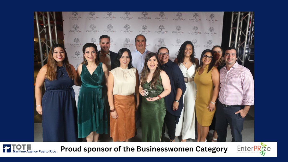 TOTE_Maritime's tweet photo. TOTE Maritime Agency #PuertoRico was proud to participate in recognizing emerging company Materia Madura as the winner of the Woman Entrepreneur prize in Grupo Guayacán's #EnterPRize 2022 Business Competition!
#TOTE has been a proud supporter of the GEF since 2017. https://t.co/OhPXNUDcdf