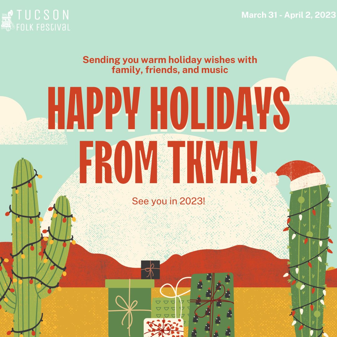 Happy holidays from TKMA! ✨🎁 Sending you warm holiday wishes and a season full of friends, family, and music. We’ll see you in 2023!