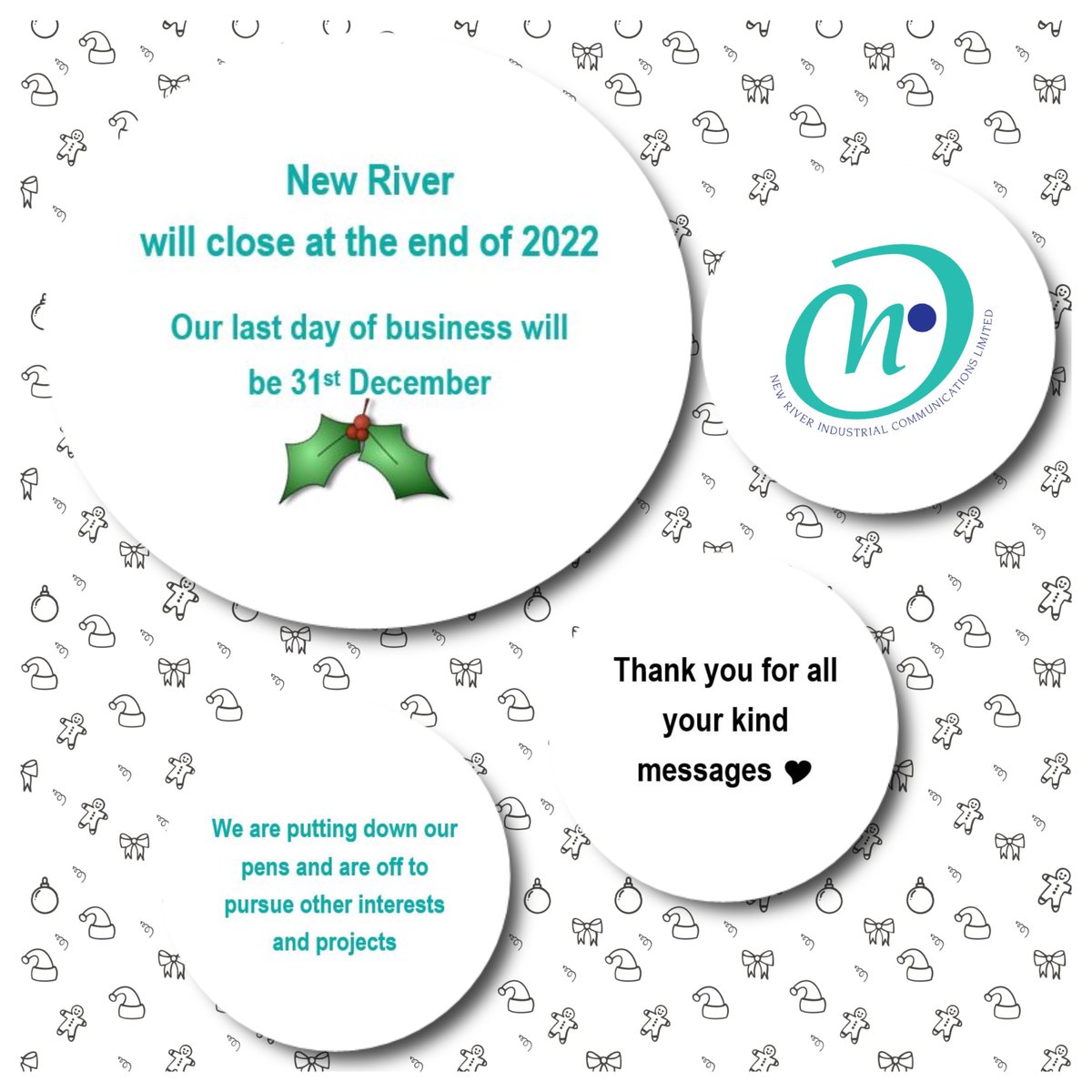 We can't fully express our gratitude for your support over the decades - working with our clients and friends in the media has been an absolute pleasure.  With best wishes for the future: Trudi, Sal and Debbie.

MERRY CHRISTMAS &amp; HAPPY NEW YEAR