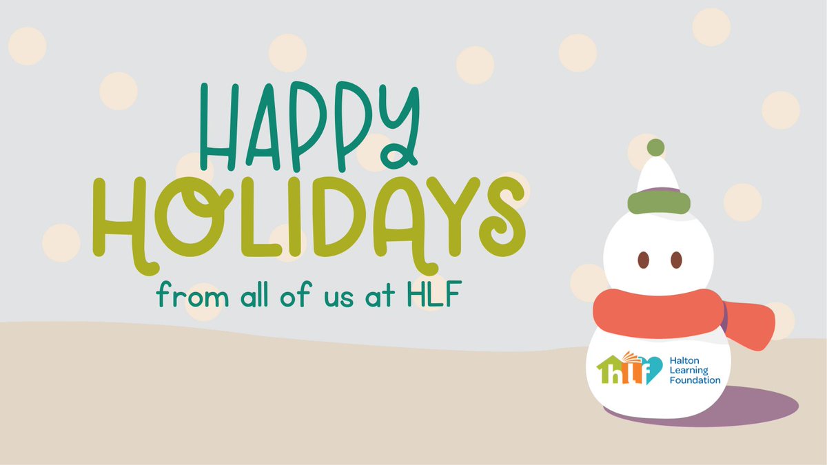 HaltonLearnFDN's tweet photo. HLF staff and board members would like to wish our donors, recipients, and @HaltonDSB staff a safe and joyous holiday season. https://t.co/mvhNwcY4UE